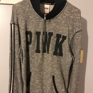 PINK Gray/Black 3/4 pullover